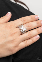 Load image into Gallery viewer, Paparazzi All FLUTTERED Up Ring - White
