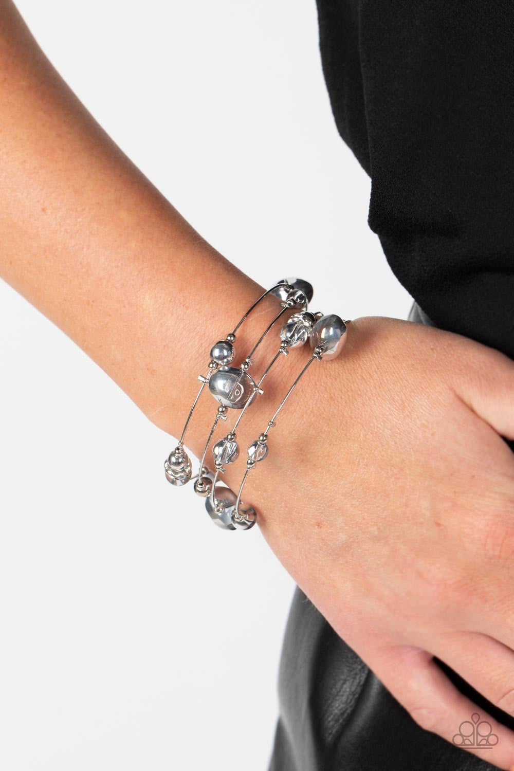 Paparazzi Optical Auras Bracelet - Silver