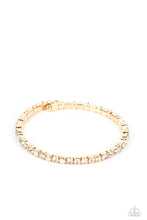 Load image into Gallery viewer, Paparazzi Rhinestone Spell Bracelet - Gold
