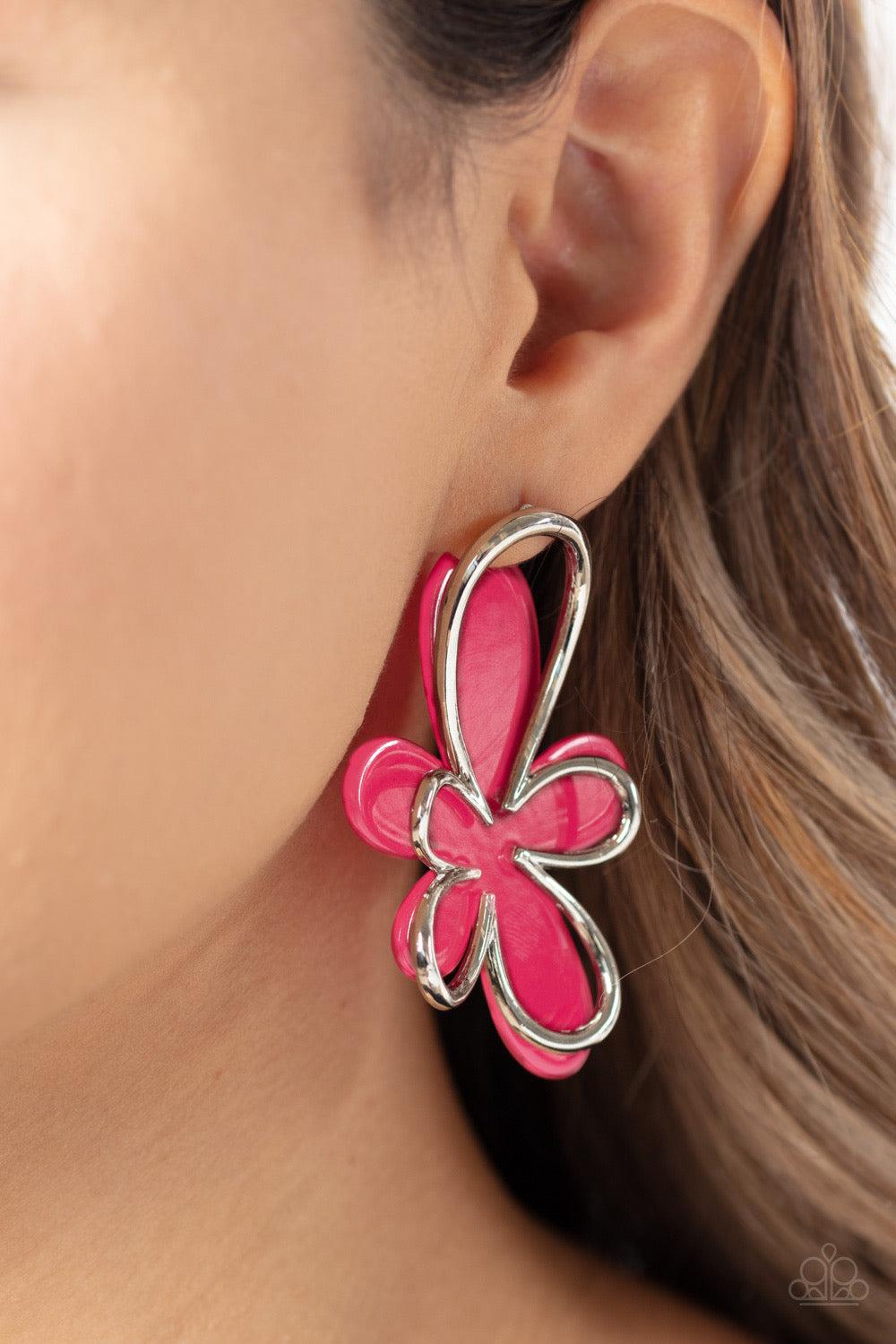 Paparazzi Glimmering Gardens Earrings - Pink