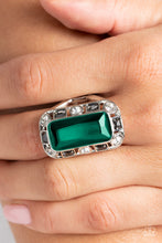 Load image into Gallery viewer, Paparazzi Radiant Rhinestones - Green Ring
