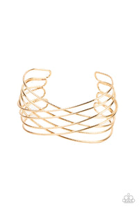 Paparazzi Strike Out Shimmer Bracelet - Gold