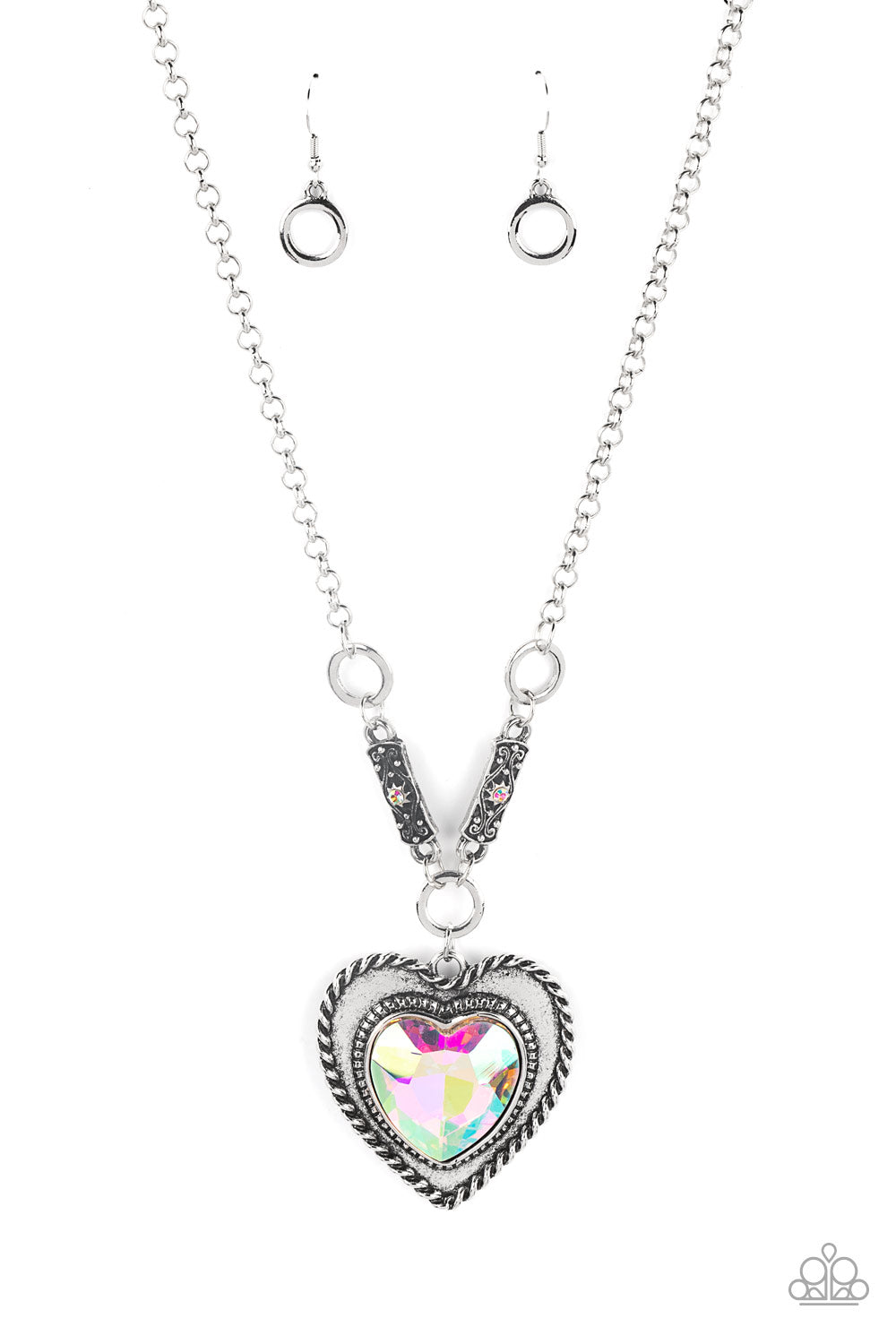 Paparazzi Heart Full of Fabulous Necklace - Iridescent (April 2022)