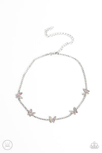 Paparazzi Fluttering Fanatic Necklace - Multi (2023 Empower Me Pink Exclusive)