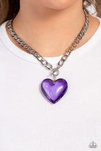 Load image into Gallery viewer, Paparazzi GLASSY-Hero - Purple Necklace
