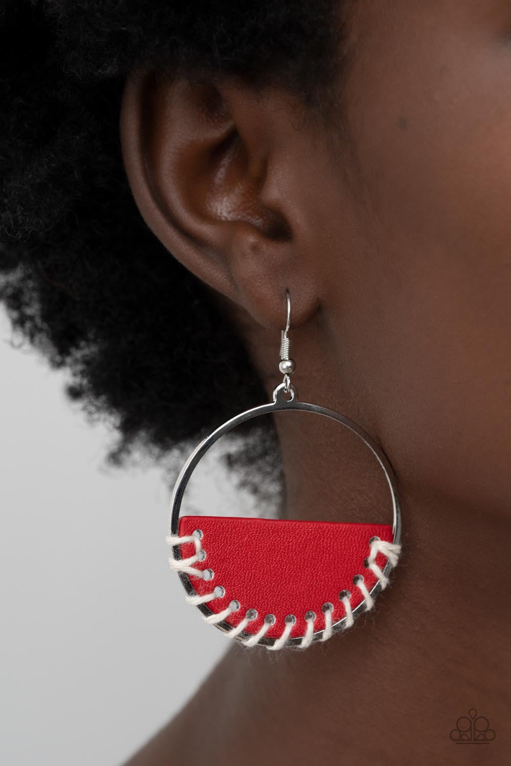 Paparazzi Lavishly Laid Back Earrings  - Red