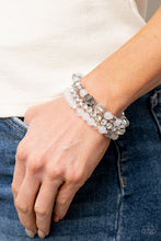 Load image into Gallery viewer, Paparazzi Ethereal Etiquette - White Bracelet
