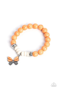 Paparazzi Bold Butterfly Bracelet - Orange 