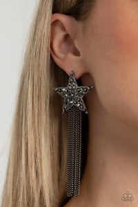 Paparazzi Superstar Solo Earrings - Black