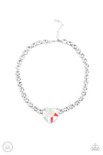 Load image into Gallery viewer, Paparazzi Heart in My Throat Necklace - Multi Iridescent 
