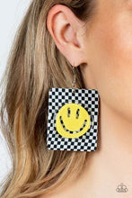 Load image into Gallery viewer, Paparazzi Cheeky Checkerboard Earrings - Yellow 
