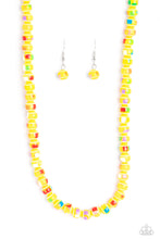 Load image into Gallery viewer, Paparazzi Gobstopper Glamour Necklace - Yellow

