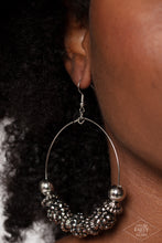 Load image into Gallery viewer, Paparazzi I Can Take a Compliment Earrings - Silver (Black Diamond Exclusive)
