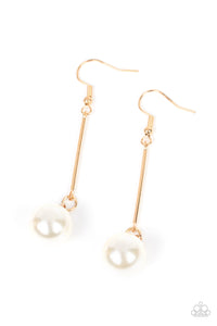 Paparazzi Pearl Redux - Gold Earrings