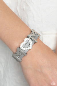 Paparazzi Heart of Mom - Silver Bracelet