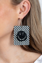 Load image into Gallery viewer, Paparazzi Cheeky Checkerboard Earrings - Black
