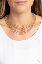 Load image into Gallery viewer, Paparazzi Cascading Chains Necklace - Gold
