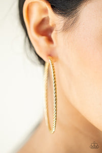 Paparazzi Resist The Twist Earrings  - Gold
