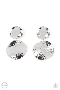 Paparazzi Rush Hour Earrings - Silver (Clip-on)