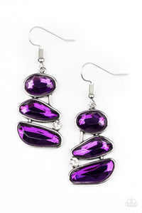 Paparazzi Gem Galaxy - Purple Earrings