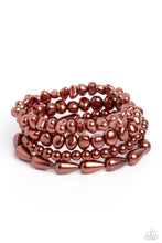 Load image into Gallery viewer, Paparazzi Gossip PEARL - Brown Bracelet
