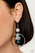 Load image into Gallery viewer, Paparazzi Geometric Glam Earrings - Blue (January 2023 Life Of The Party)
