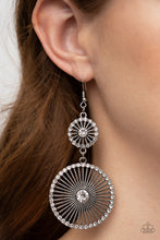 Load image into Gallery viewer, Paparazzi Bring Down the WHEELHOUSE - White Earrings

