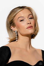 Load image into Gallery viewer, Paparazzi LIGHT at the Opera Earrings - White (2023 EmpowerMe Pink Exclusive)
