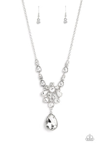 Paparazzi TWINKLE of an Eye Necklace - White (2023 EmpowerMe Pink Exclusive)