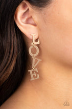Load image into Gallery viewer, Paparazzi L-O-V-E  Earrings - Gold
