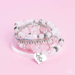 Paparazzi Optimistic Opulence Bracelet - Pink (Empire Diamond Exclusive)