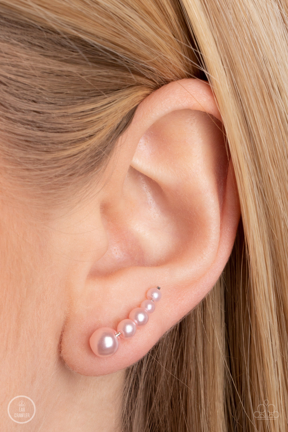 Paparazzi Dropping into Divine Ear Crawler Earrings - Pink