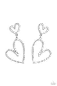 Paparazzi Doting Duo - White Earrings