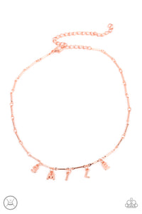 Paparazzi Say My Name - Copper Necklace (Choker)