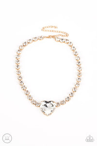 Paparazzi Heart In My Throat Choker Necklace - Gold